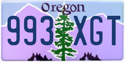 OR license plate 993XGT