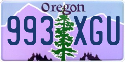 OR license plate 993XGU