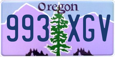 OR license plate 993XGV
