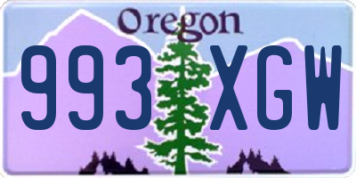 OR license plate 993XGW