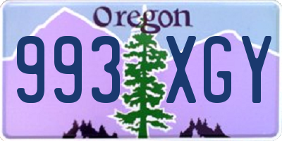 OR license plate 993XGY