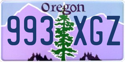 OR license plate 993XGZ