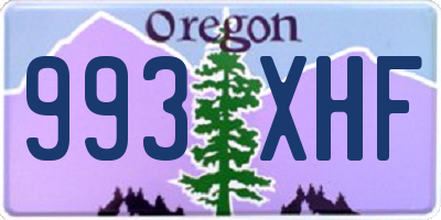 OR license plate 993XHF