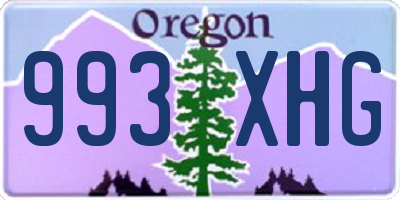OR license plate 993XHG
