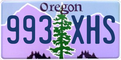 OR license plate 993XHS