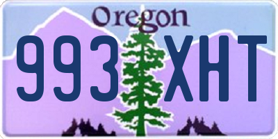 OR license plate 993XHT
