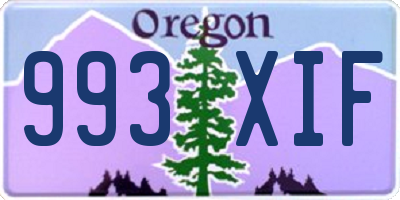 OR license plate 993XIF