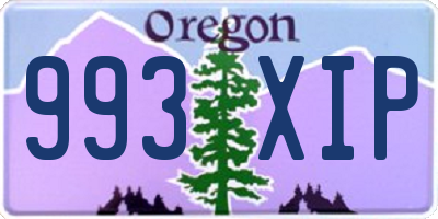 OR license plate 993XIP