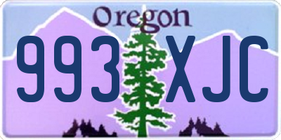 OR license plate 993XJC