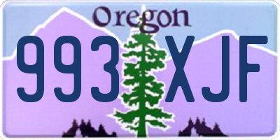 OR license plate 993XJF