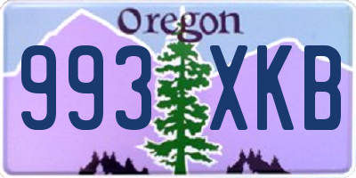 OR license plate 993XKB