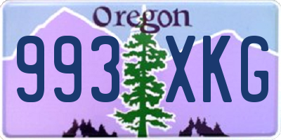 OR license plate 993XKG