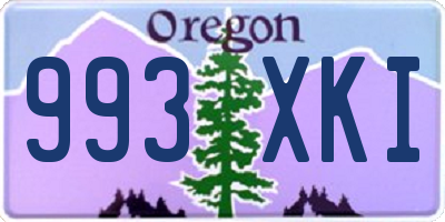 OR license plate 993XKI