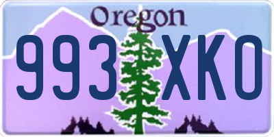 OR license plate 993XKO