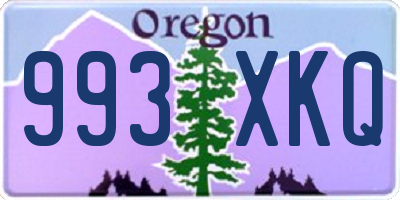 OR license plate 993XKQ