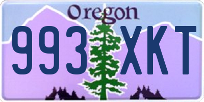 OR license plate 993XKT