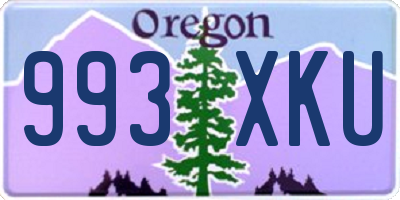 OR license plate 993XKU
