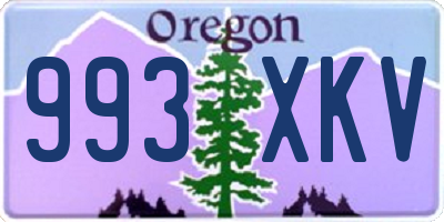 OR license plate 993XKV