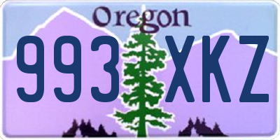 OR license plate 993XKZ