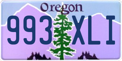 OR license plate 993XLI