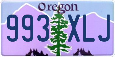 OR license plate 993XLJ