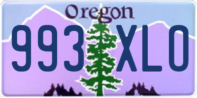 OR license plate 993XLO