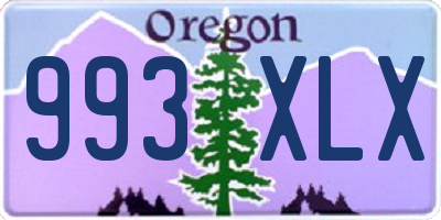 OR license plate 993XLX