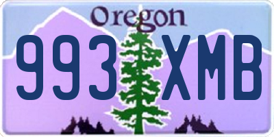 OR license plate 993XMB