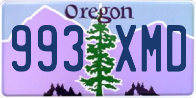 OR license plate 993XMD
