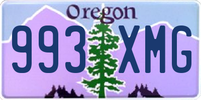 OR license plate 993XMG