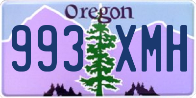 OR license plate 993XMH
