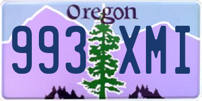 OR license plate 993XMI