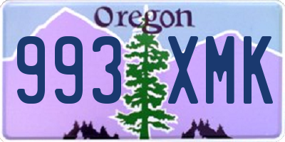 OR license plate 993XMK