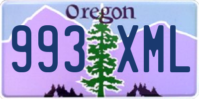OR license plate 993XML