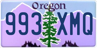 OR license plate 993XMQ
