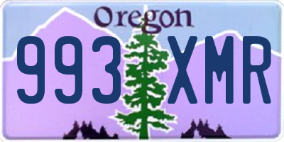 OR license plate 993XMR