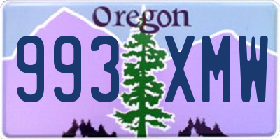 OR license plate 993XMW