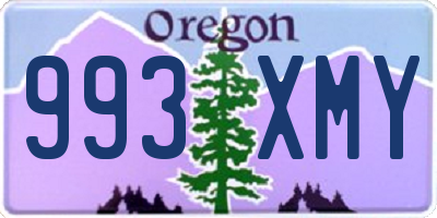 OR license plate 993XMY