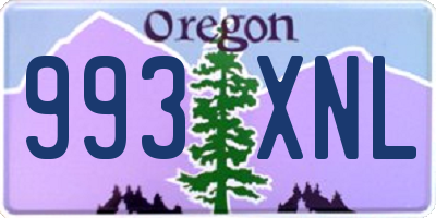 OR license plate 993XNL