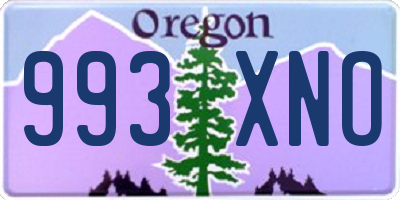 OR license plate 993XNO