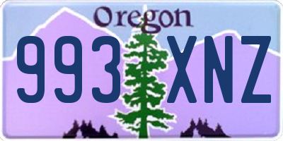 OR license plate 993XNZ