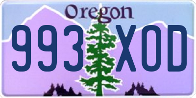 OR license plate 993XOD