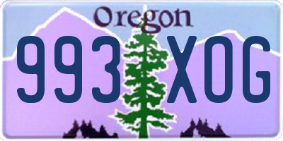 OR license plate 993XOG