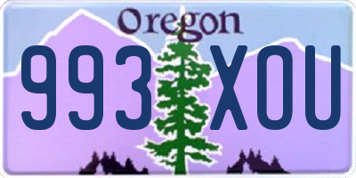 OR license plate 993XOU
