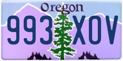 OR license plate 993XOV