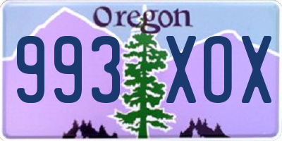 OR license plate 993XOX