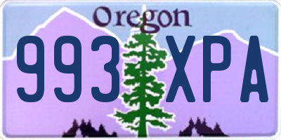 OR license plate 993XPA