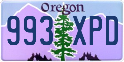 OR license plate 993XPD