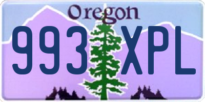 OR license plate 993XPL