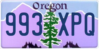 OR license plate 993XPQ
